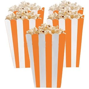 5 Porta popcorn strisce argento - Wimipops