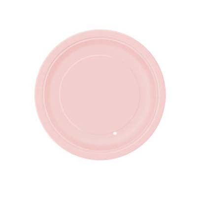 8 piatti in cartone 1° compleanno pois rosa 23 cm - Vegaooparty