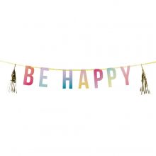 Ghirlanda con scritta Be Happy 
