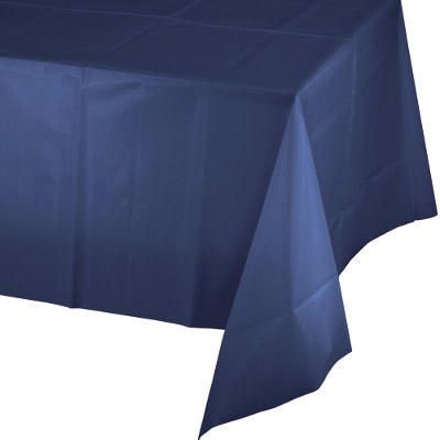 TOVAGLIA BLU A POIS BIANCHI in Plastica (Blu Royal) per Festa o Compleanno  - 1,37 m x