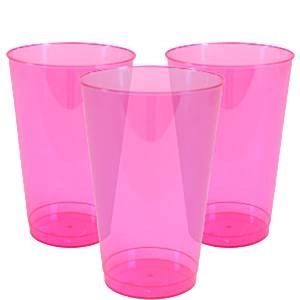 10 Bicchieri Plastica trasparente Fucsia - Wimipops