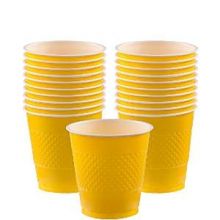 Bicchieri plastica color Giallo (10 pz)