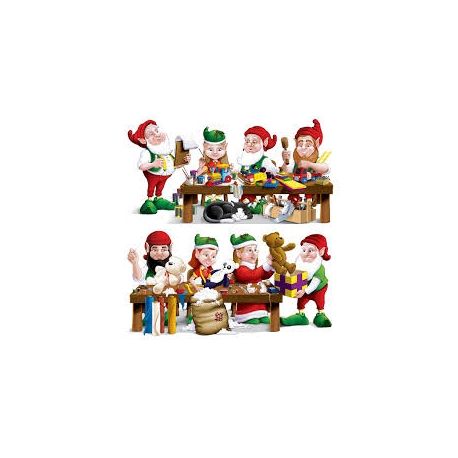 Immagini Folletti Di Babbo Natale.Decorazione Folletti Babbo Natale 330 Cm Wimipops