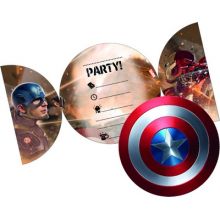 Capitan America Biglietti Invito (6 pz)