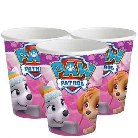 Bicchieri Paw Patrol Pink da 266ml per Festa Compleanno Bambini