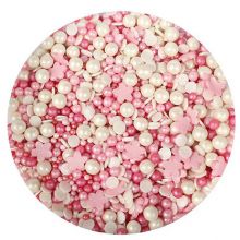 Cristalli di zucchero Mix Rosa e fiorellini 100g
