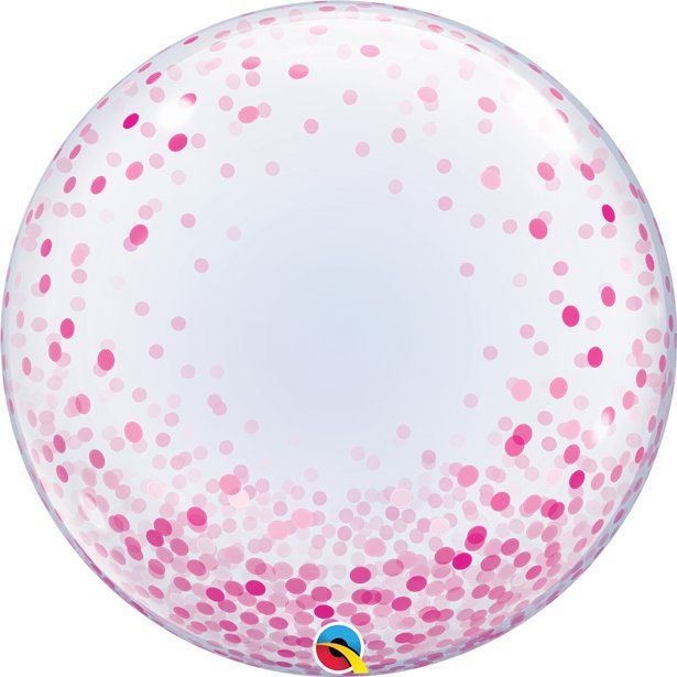 Palloncini Grandi con Coriandoli Stampati Bubbles. Dimensione 60 cm