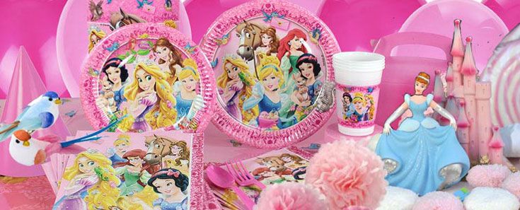 Coordinato tavola festa Principesse Disney - piatti, tovaglioli, inviti